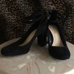 Nine West Socialite Ankle Strap Block Heels